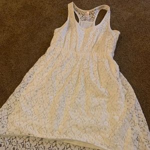Cream Lace A Shaped Dress